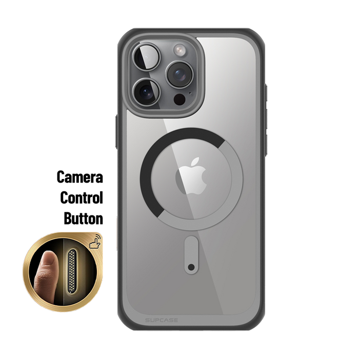 iPhone 16 Pro 6.3 inch Unicorn Beetle MAG Slim Clear MagSafe Camera Control Button Case(open box)-Gray