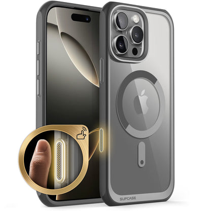 iPhone 16 Pro 6.3 inch Unicorn Beetle MAG Slim Clear MagSafe Camera Control Button Case(open box)-Gray