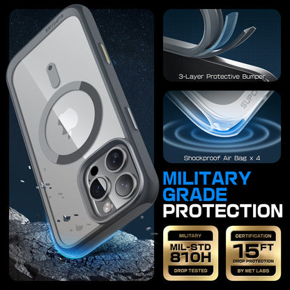 iPhone 16 Pro 6.3 inch Unicorn Beetle MAG Slim Clear MagSafe Camera Control Button Case(open box)-Gray