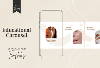 Ladystrategist Isla Educational 6-Page Carousel Canva Template instagram canva templates social media templates etsy free canva templates
