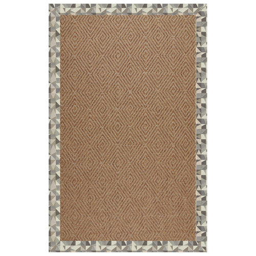 Islamorada-Diamond Geo Bronze Indoor/Outdoor Bordere Rectangle image