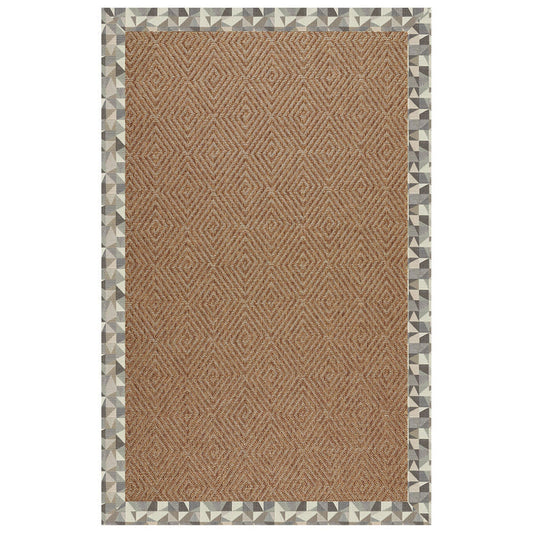 Islamorada-Diamond Geo Bronze Indoor/Outdoor Bordere Rectangle image