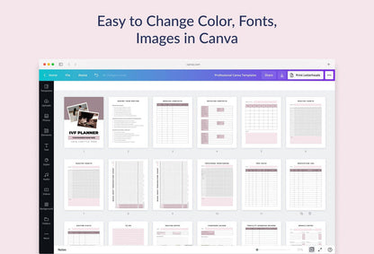Ladystrategist IVF Planner Canva Template instagram canva templates social media templates etsy free canva templates
