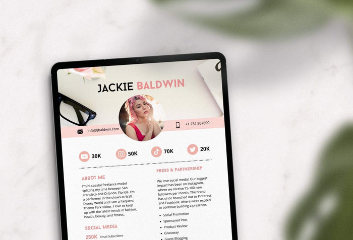 Ladystrategist Jackie Baldwin Media Kit Canva Template for Influencers instagram canva templates social media templates etsy free canva templates