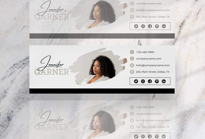Ladystrategist Jennifer Email Signature Template Editable Canva Template Rose Gold instagram canva templates social media templates etsy free canva templates