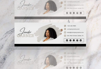 Ladystrategist Jennifer Email Signature Template Editable Canva Template Rose Gold instagram canva templates social media templates etsy free canva templates