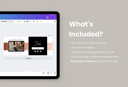 Ladystrategist Jens Facebook Cover Canva Template instagram canva templates social media templates etsy free canva templates