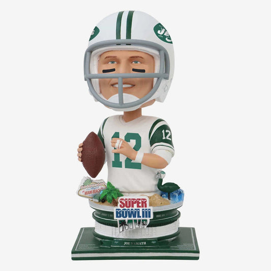 Joe Namath New York Jets Super Bowl III MVP Bust Bighead NFL Bobblehead