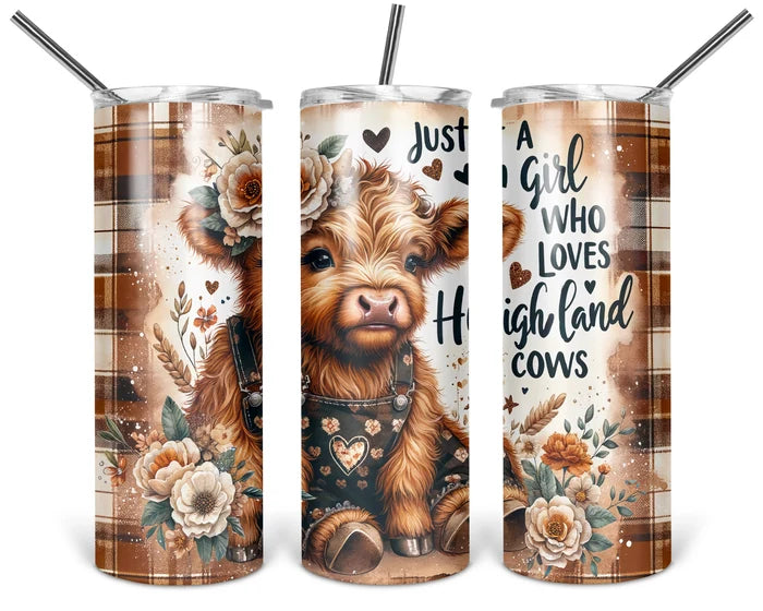 Just A Girl Who Loves Cows – Highland Cow | 20 oz Tumbler