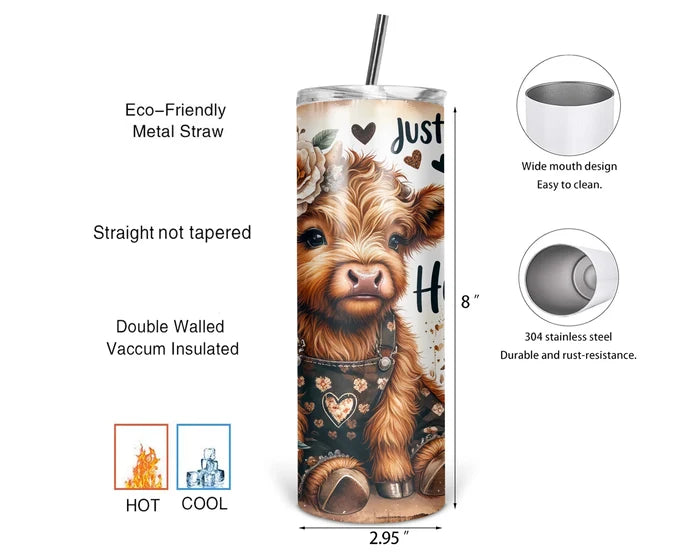 Just A Girl Who Loves Cows – Highland Cow | 20 oz Tumbler