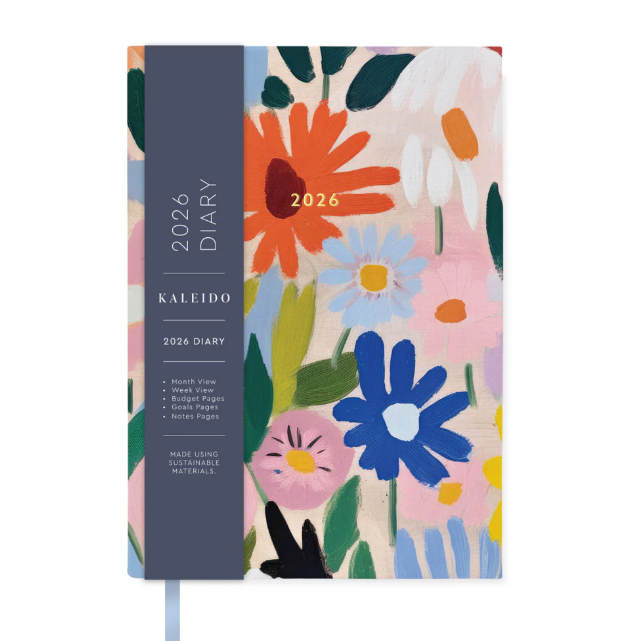 Kaleido 2026 Gouache Floral Diary - A5