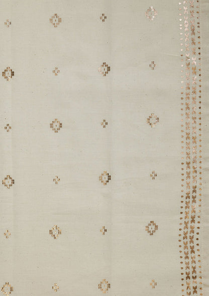 Kani Beige & Copper | 100% Cotton Sheer Foil Print | Light Filtering Fabric