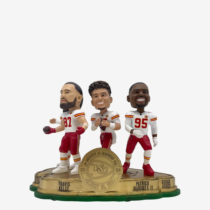 Kansas City Chiefs Sixth Consecutive AFC Championship Mini Bobblehead Scene
