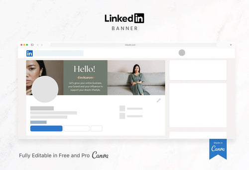 Ladystrategist Karen Linked In Banner Canva Template instagram canva templates social media templates etsy free canva templates