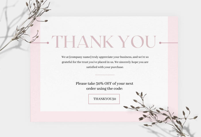 Ladystrategist Karen Printable Thank You Card Packaging Insert Note Canva Template instagram canva templates social media templates etsy free canva templates
