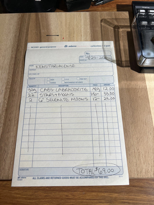 @kensthrualense Wholesale Live Sale Invoice