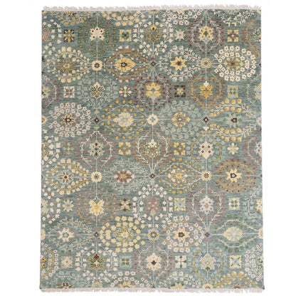 Kerrington-Eisley Robin's Egg Hand Knotted Rug Rectangle image