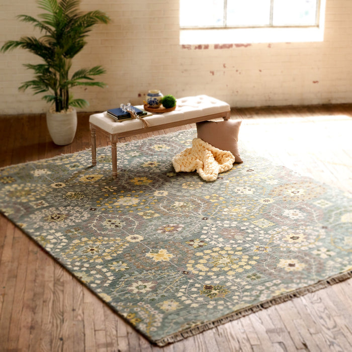 Kerrington-Eisley Robin's Egg Hand Knotted Rug Rectangle image