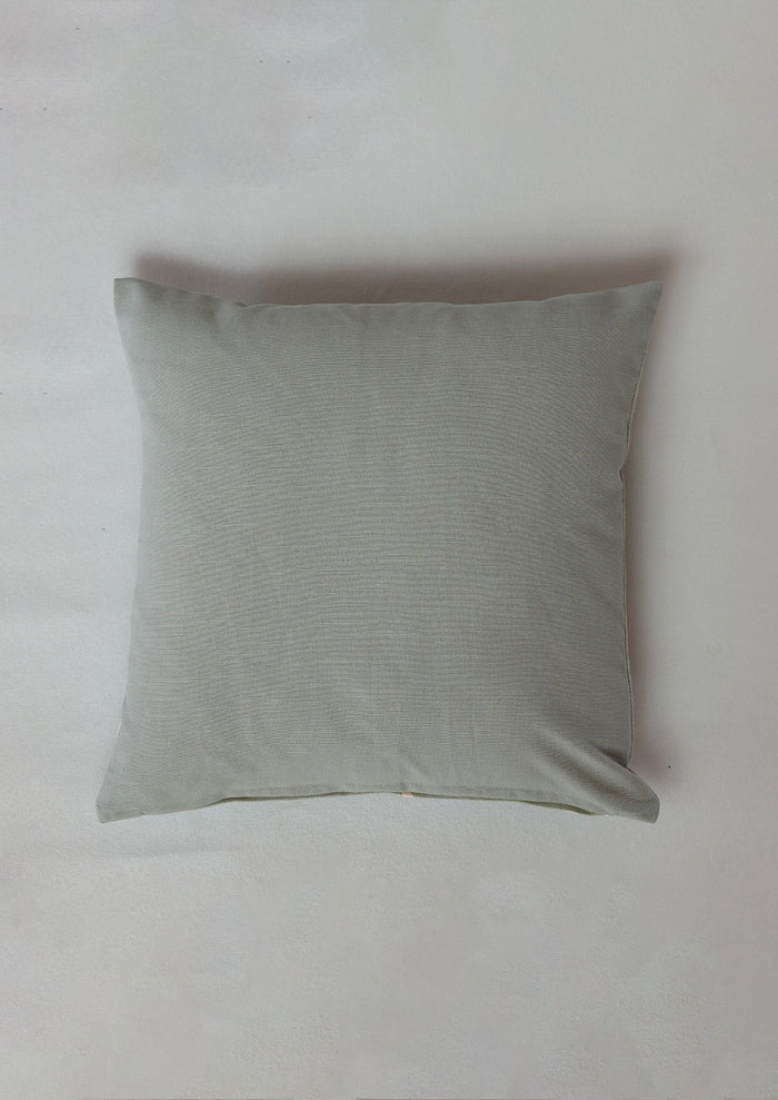 Khera Green | Embroidered Floral | 100% Cotton Cushion Cover For Sofa