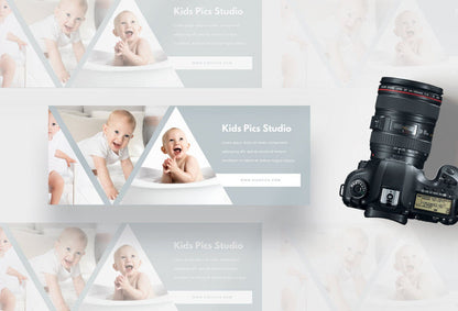 Ladystrategist Kids Pics Studio Facebook Cover for Photographers Editable Canva Template instagram canva templates social media templates etsy free canva templates