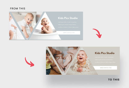 Ladystrategist Kids Pics Studio Facebook Cover for Photographers Editable Canva Template instagram canva templates social media templates etsy free canva templates