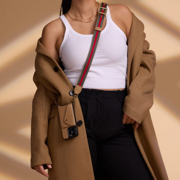 Kimberly Adjustable Strap Only - Tan/Gold Bandolier