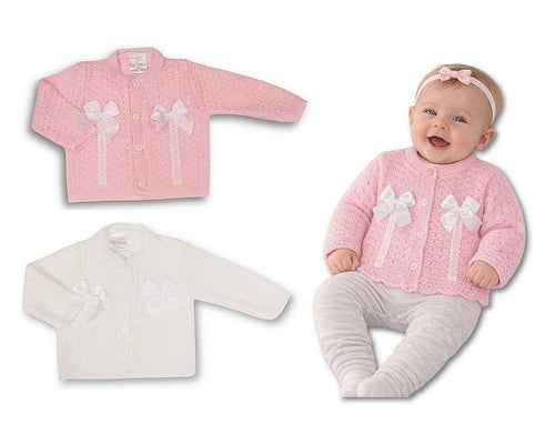 Knitted Baby Girls Cardigan with Bows - (PK6) (NB-9m) BW-10-1012_09