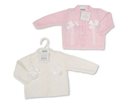 Knitted Baby Girls Cardigan with Bows - (PK6) (NB-9m) BW-10-1012_09