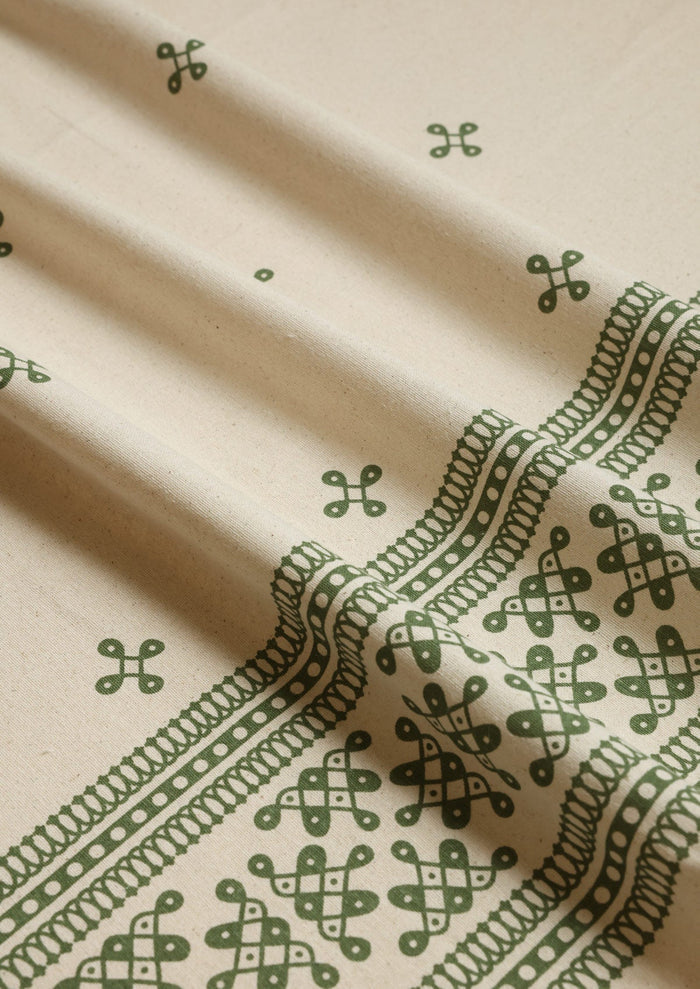 Kolam Pepper Green | 100% Cotton Printed | Light Reduction Fabric