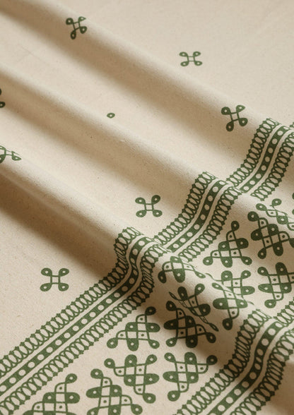 Kolam Pepper Green | 100% Cotton Printed | Light Reduction Fabric
