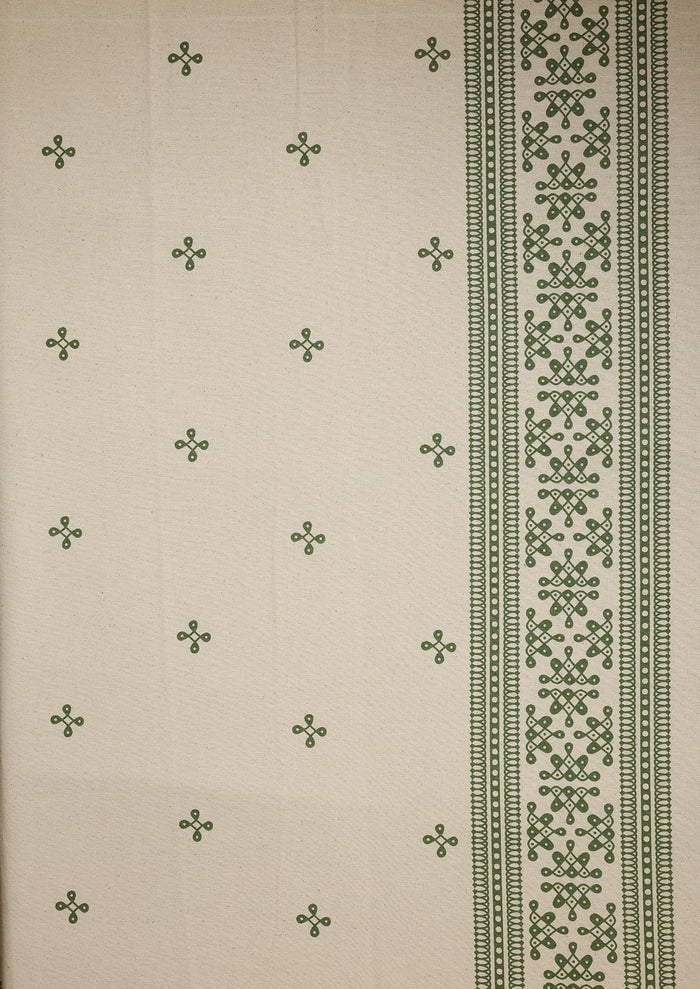 Kolam Pepper Green | 100% Cotton Printed | Light Reduction Fabric