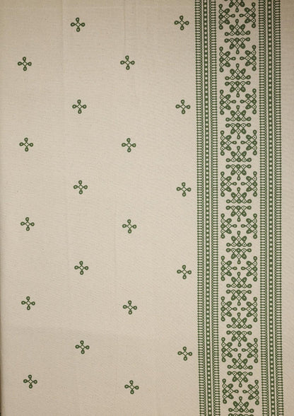 Kolam Pepper Green | 100% Cotton Printed | Light Reduction Fabric