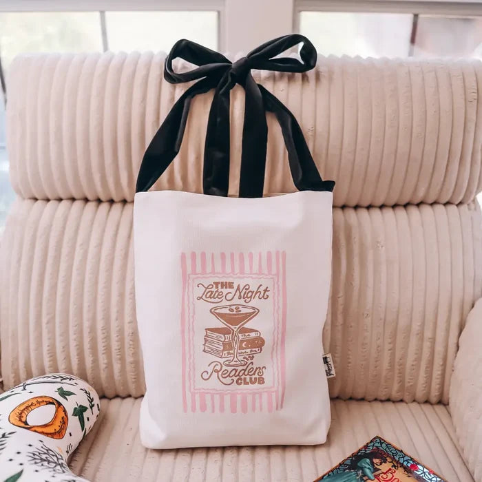 Late Night Reader Bow Tote Bag - Bags