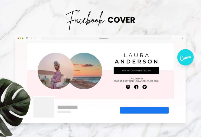 Ladystrategist Laura Facebook Cover Canva Template instagram canva templates social media templates etsy free canva templates