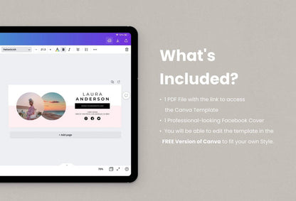 Ladystrategist Laura Facebook Cover Canva Template instagram canva templates social media templates etsy free canva templates