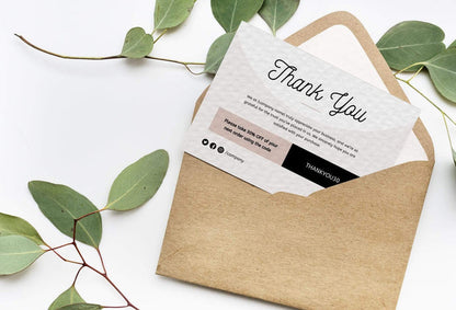 Ladystrategist Laura Printable Thank You Card Packaging Insert Note Canva Template instagram canva templates social media templates etsy free canva templates