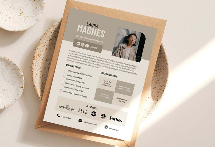 Ladystrategist Laura Speaker One-Sheet Canva Template instagram canva templates social media templates etsy free canva templates