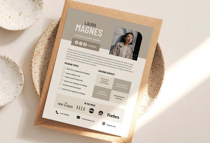 Ladystrategist Laura Speaker One-Sheet Canva Template instagram canva templates social media templates etsy free canva templates