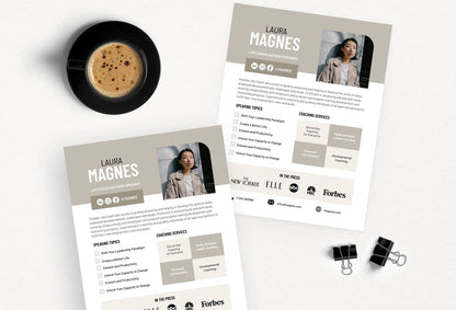 Ladystrategist Laura Speaker One-Sheet Canva Template instagram canva templates social media templates etsy free canva templates