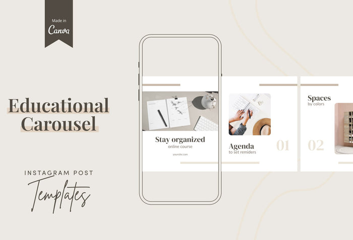 Ladystrategist Leah Educational 6-Page Carousel Canva Template instagram canva templates social media templates etsy free canva templates