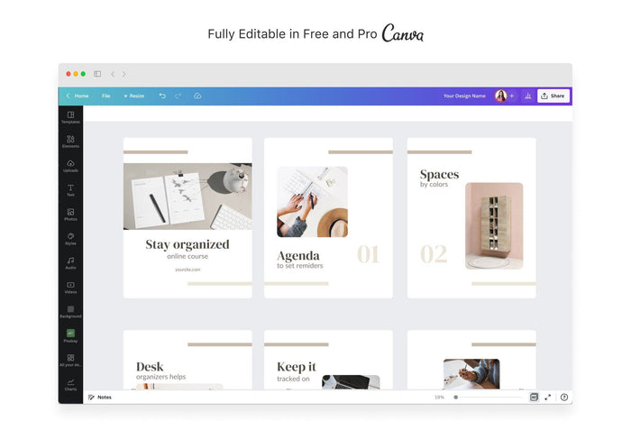 Ladystrategist Leah Educational 6-Page Carousel Canva Template instagram canva templates social media templates etsy free canva templates