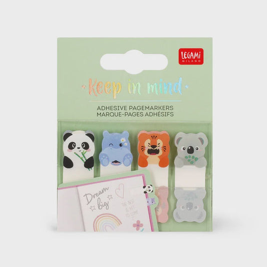 Legami Keep In Mind Adhesive Page Markers - Cute Animals