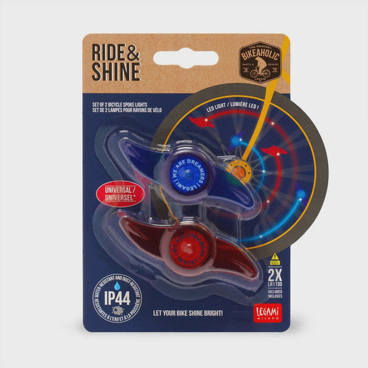 Legami Ride & Shine Set of 2 Bicycle Spoke Lights - Space