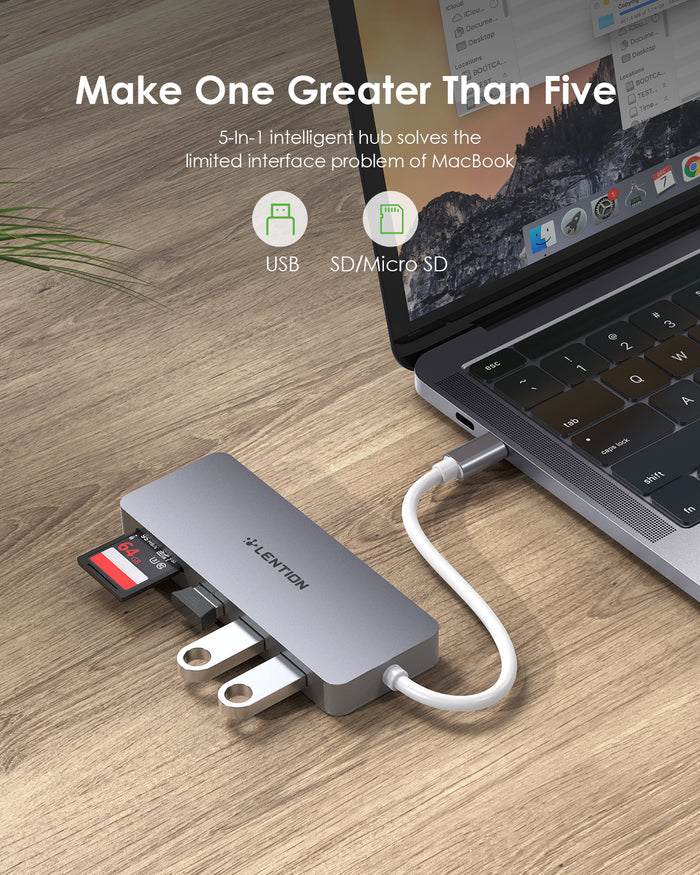 USB 3.0 hub with 5Gbps transfer speed