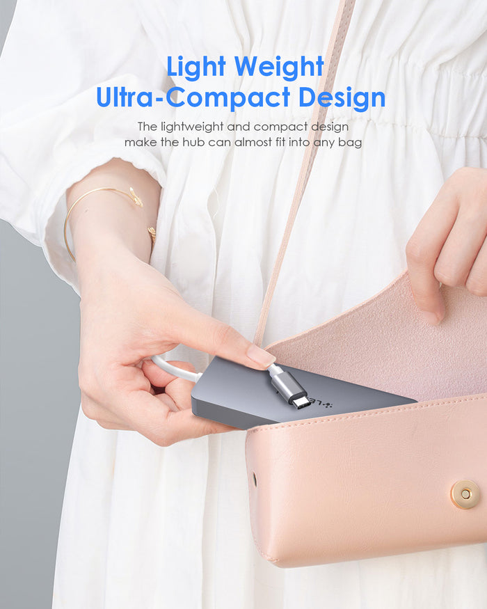 USB C card reader hub with 3 USB ports