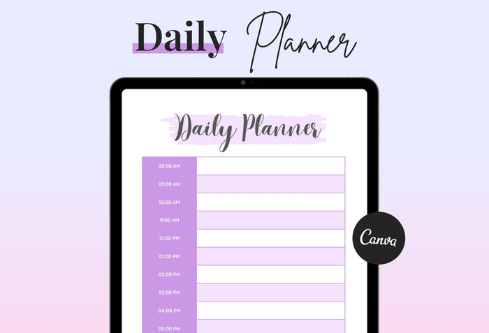 Ladystrategist Lenurple Daily Planner Printable and Editable Canva Template instagram canva templates social media templates etsy free canva templates