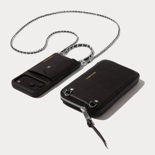 Lily Pouch Set - Black/Silver