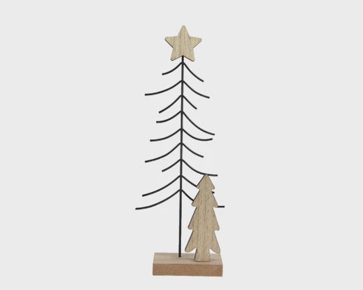 Linear Iron Christmas Tree Ornament