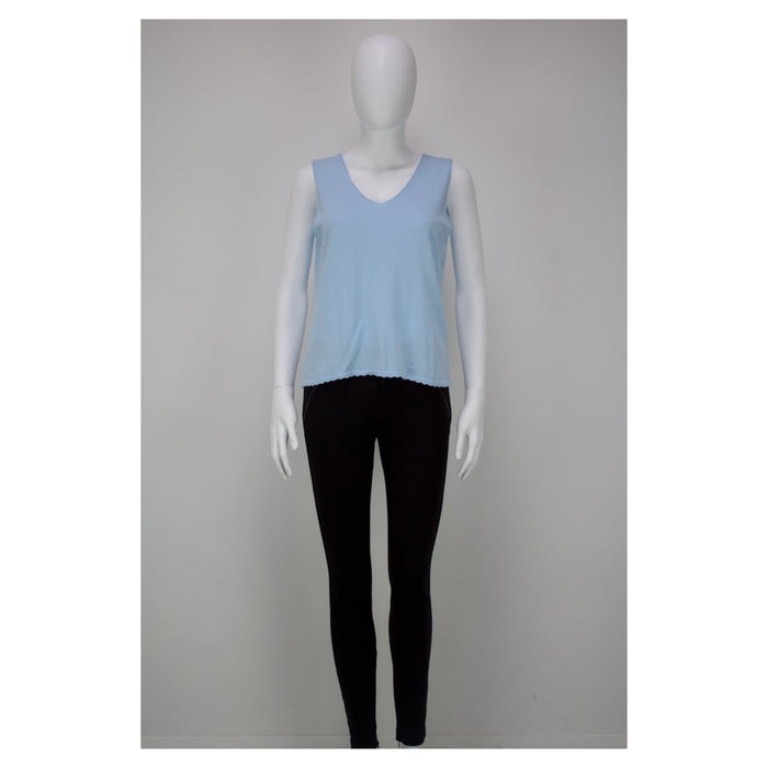 Liz Fine Knit  V Neck Vest Top