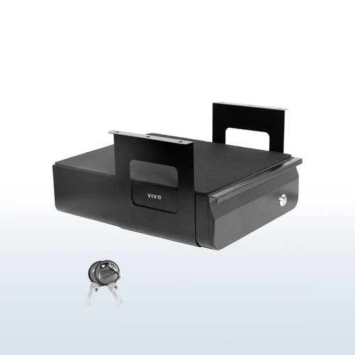 Secure Under Desk Mounted Pull-Out Drawer with Lock and Keys